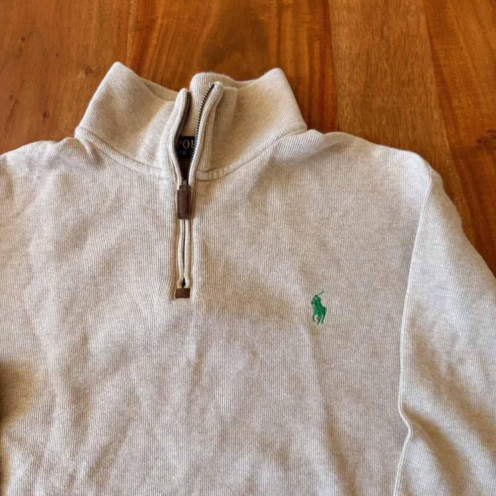 Polo Ralph Lauren Men's Tan 1/4 Zip Sweater Size XL
